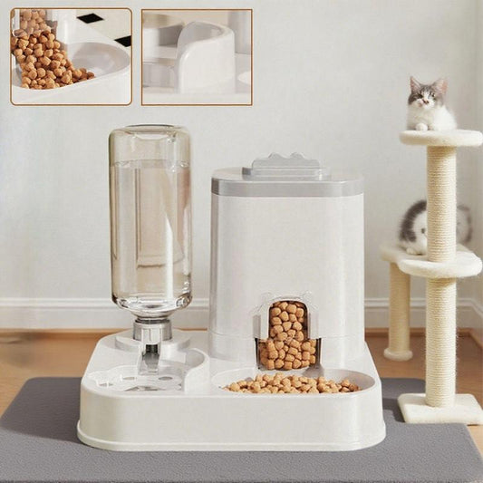Eco-Friendly Automatic Gravity Pet Diner: One-Piece Food & Water Dispenser for Dogs & Cats – No Electricity Needed – Stylish, Self-Sourcing Feeding Station